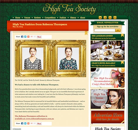 High Tea Fashion from Rebecca Thompson
