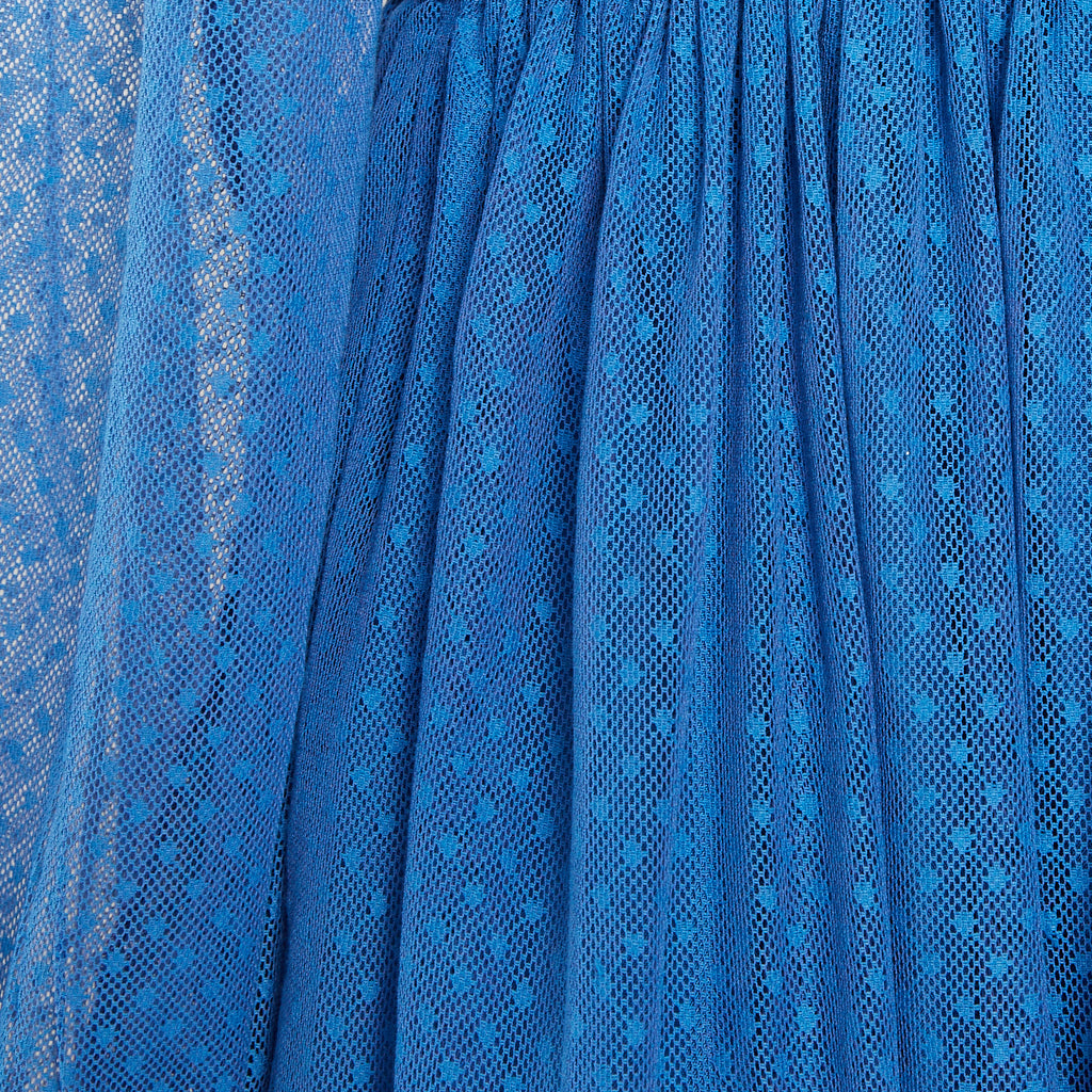 Arella Blue Cotton Dot Tulle Dress