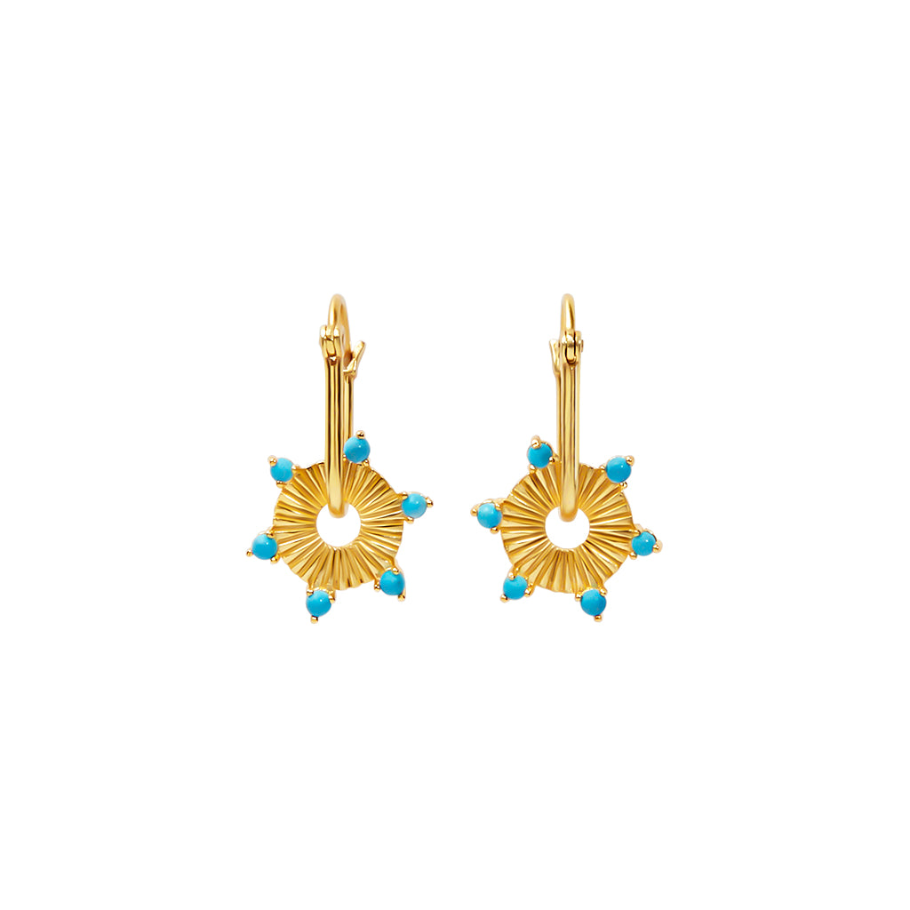 Turquoise / Gold - You’re the Star Earrings