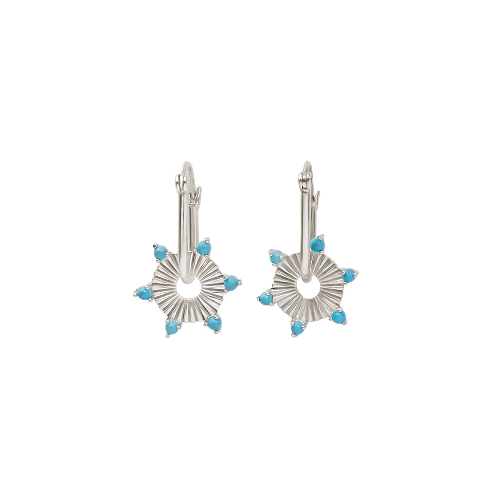 Turquoise / Silver - You’re the Star Earrings