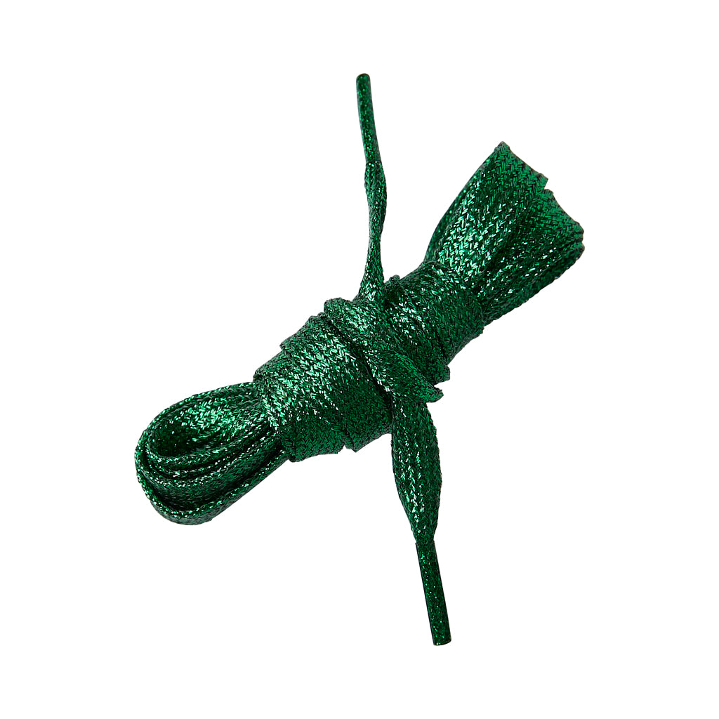 Metallic Emerald Green Shoelaces