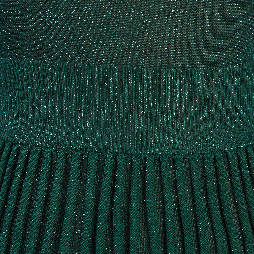 Emerald Midi Length Lurex Knit Dress