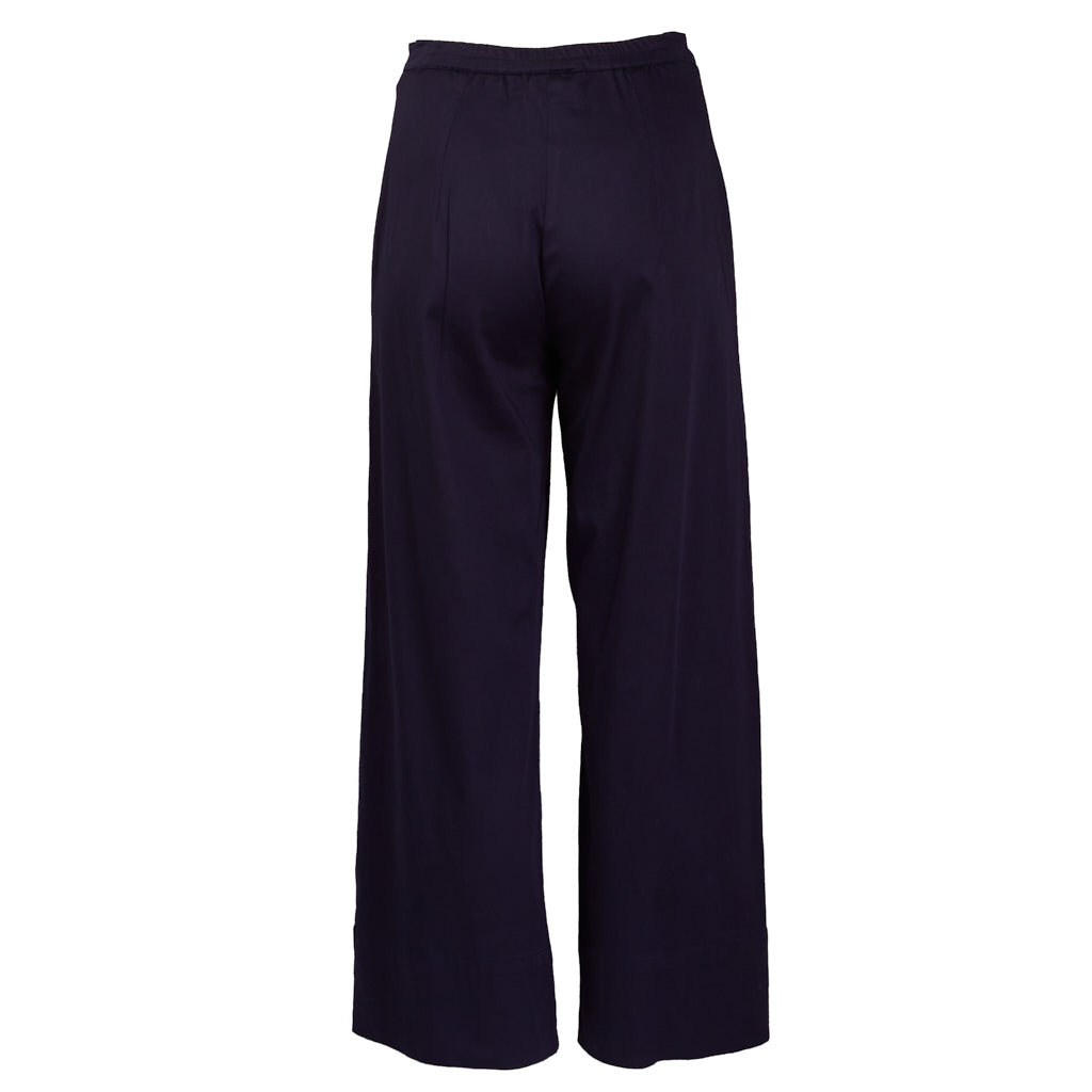 Navy High Waisted Trousers