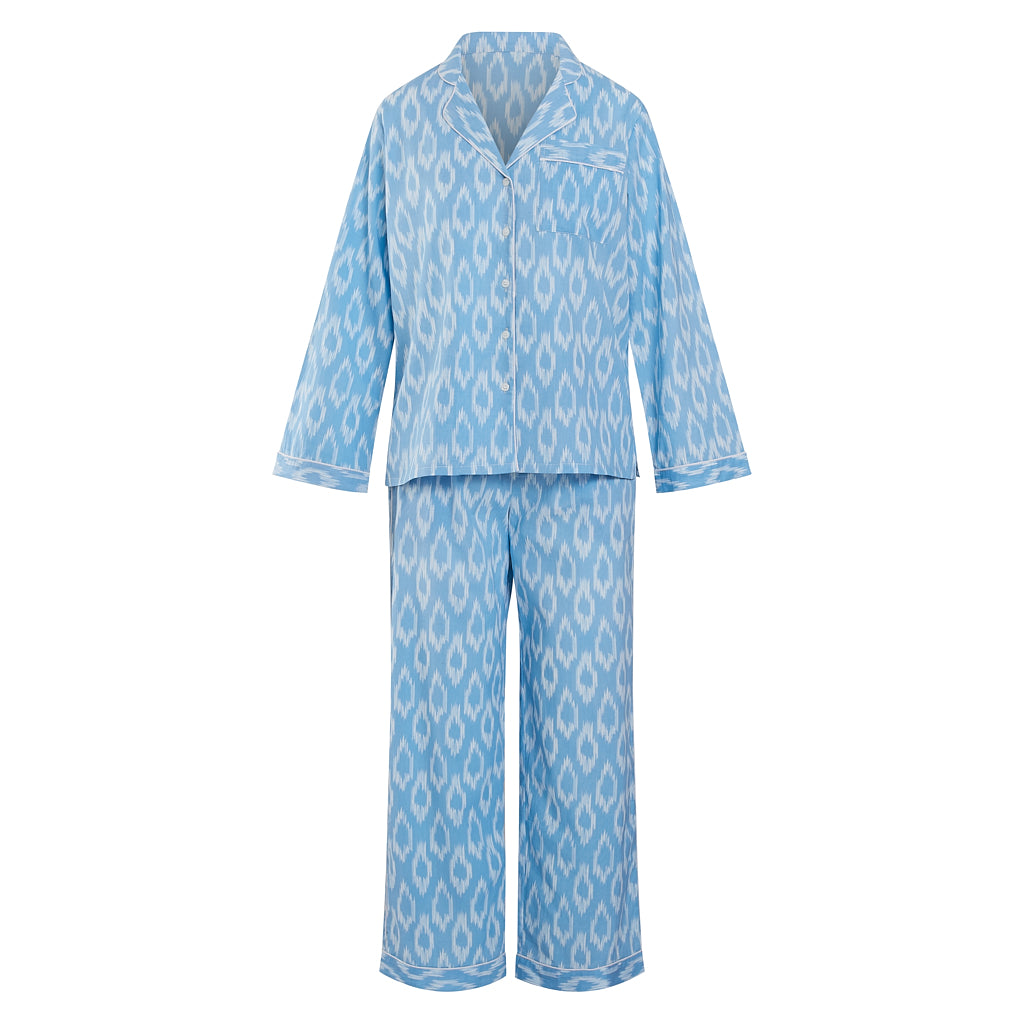 Sky Blue Ikat Pyjama Sets