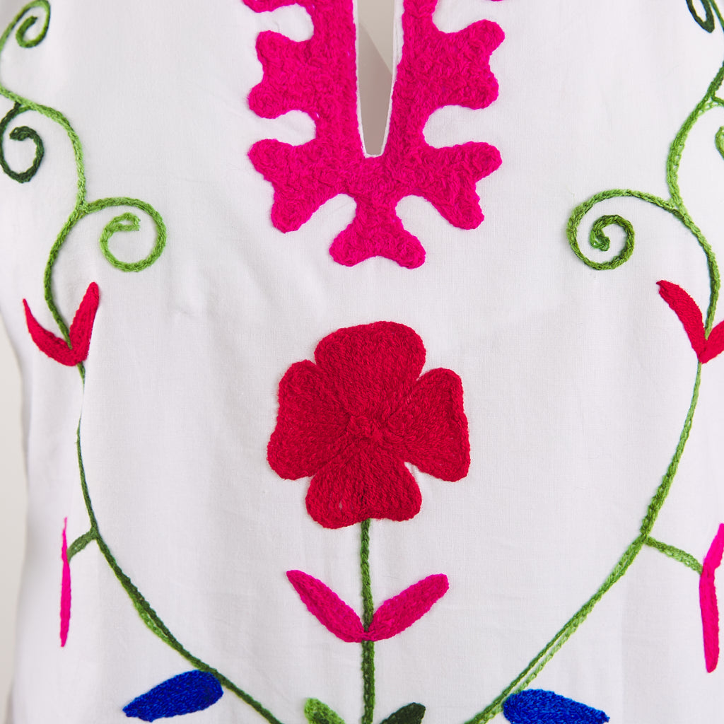 Resort - Suzani Embroidered Caftan Dress