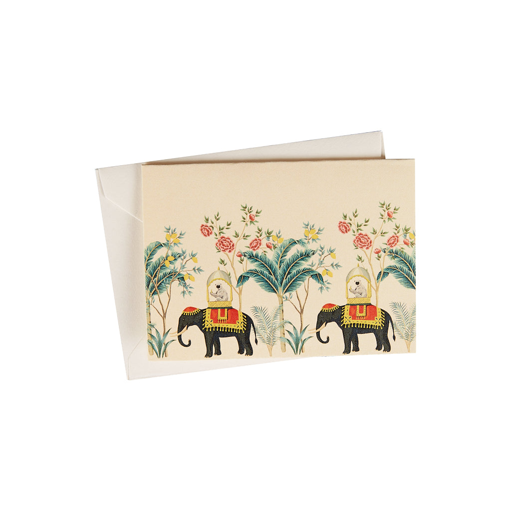 Handmade Monkey &amp; Elephant Gift Card