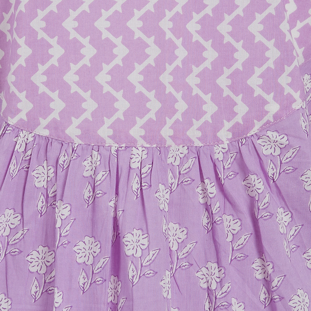 Lilac 3/4 Sleeve Unicorn Dress